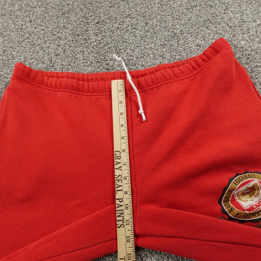 VTG San Francisco 49ers Sweatpants Mens M Red NFL Football Jogger Nutmeg 90s USA - Picture 6 of 16